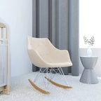 Mecedora tapizada en poliéster para lactancia - Sillón moderno con reposabrazos para el hogar, la sala de estar y el dormitorio