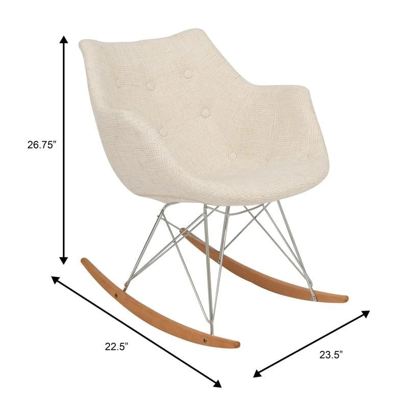 Mecedora tapizada en poliéster para lactancia - Sillón moderno con reposabrazos para el hogar, la sala de estar y el dormitorio