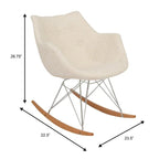 Mecedora tapizada en poliéster para lactancia - Sillón moderno con reposabrazos para el hogar, la sala de estar y el dormitorio