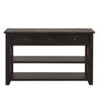 Mesa de consola con 3 cajones y 2 estantes abiertos