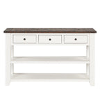 Mesa de consola con 3 cajones y 2 estantes abiertos