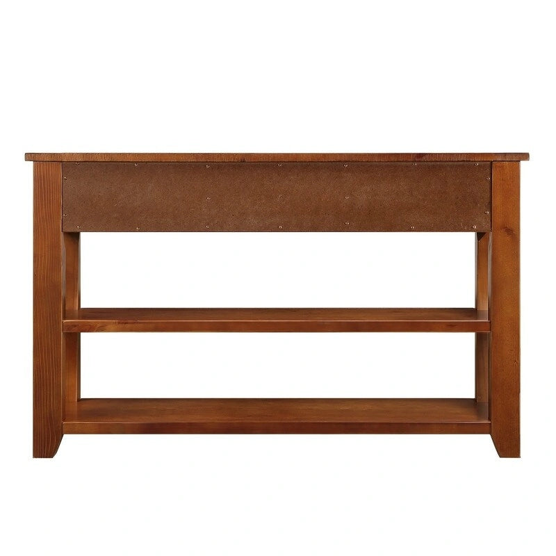 Mesa de consola con 3 cajones y 2 estantes abiertos