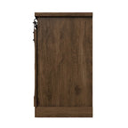 Mueble de TV rústico de madera maciza de 66 pulgadas con puertas corredizas de granero