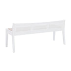 Banco de caña de madera maciza con asiento acolchado