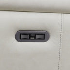 Sofá reclinable eléctrico de cuero plena flor color marfil