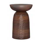 Mesa auxiliar de madera maciza - 12.6" P x 12.6" A x 17.7" Al, completamente ensamblada