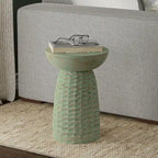 Mesa auxiliar de madera maciza - 12.6" P x 12.6" A x 17.7" Al, completamente ensamblada