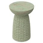 Mesa auxiliar de madera maciza - 12.6" P x 12.6" A x 17.7" Al, completamente ensamblada