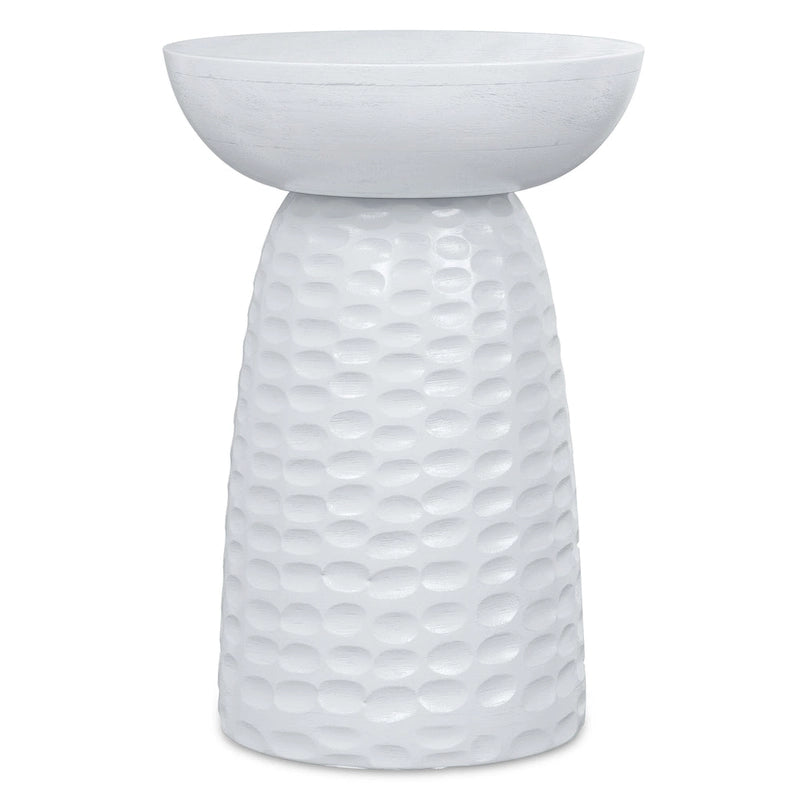Mesa auxiliar de madera maciza - 12.6" P x 12.6" A x 17.7" Al, completamente ensamblada