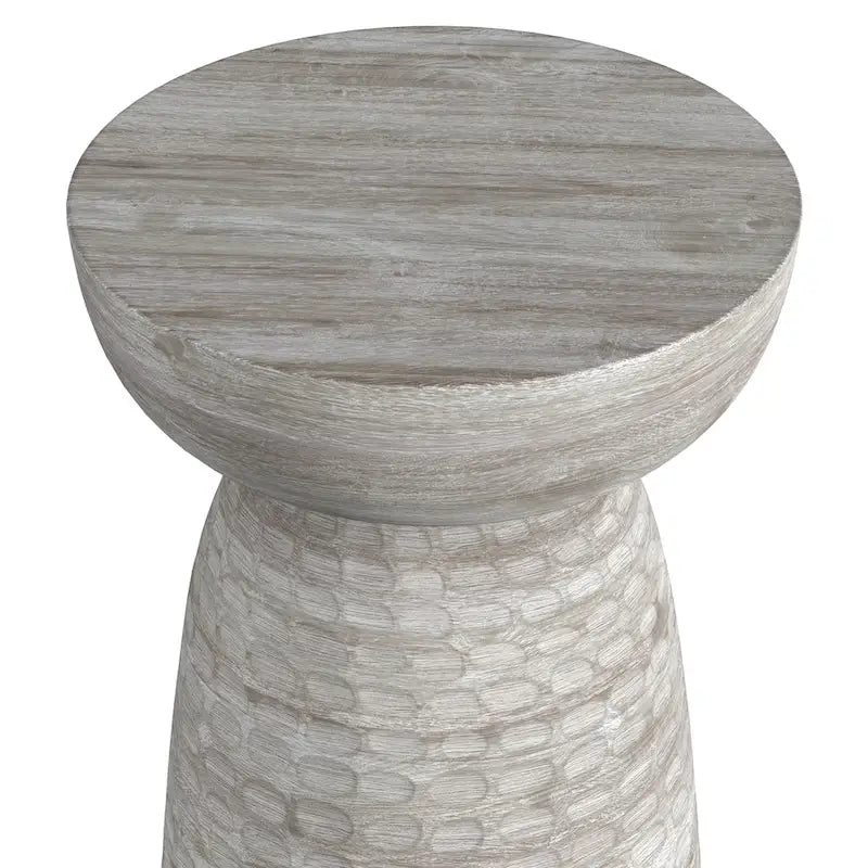 Mesa auxiliar de madera maciza - 12.6" P x 12.6" A x 17.7" Al, completamente ensamblada