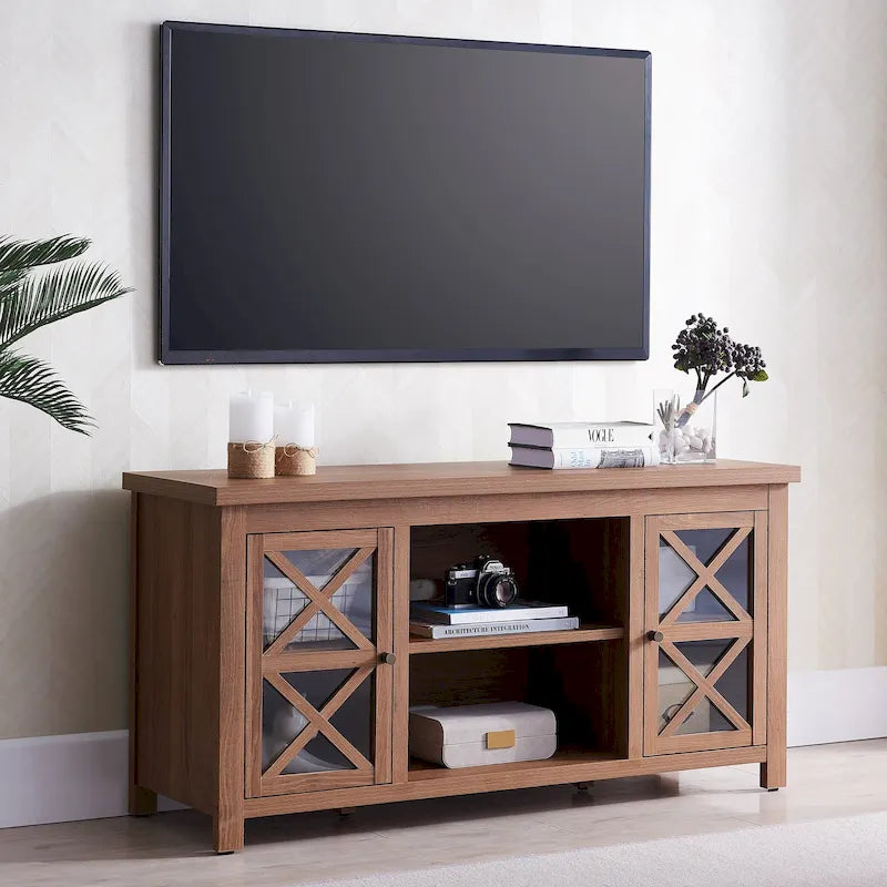 Mueble para TV de 47 pulgadas con armarios de almacenamiento