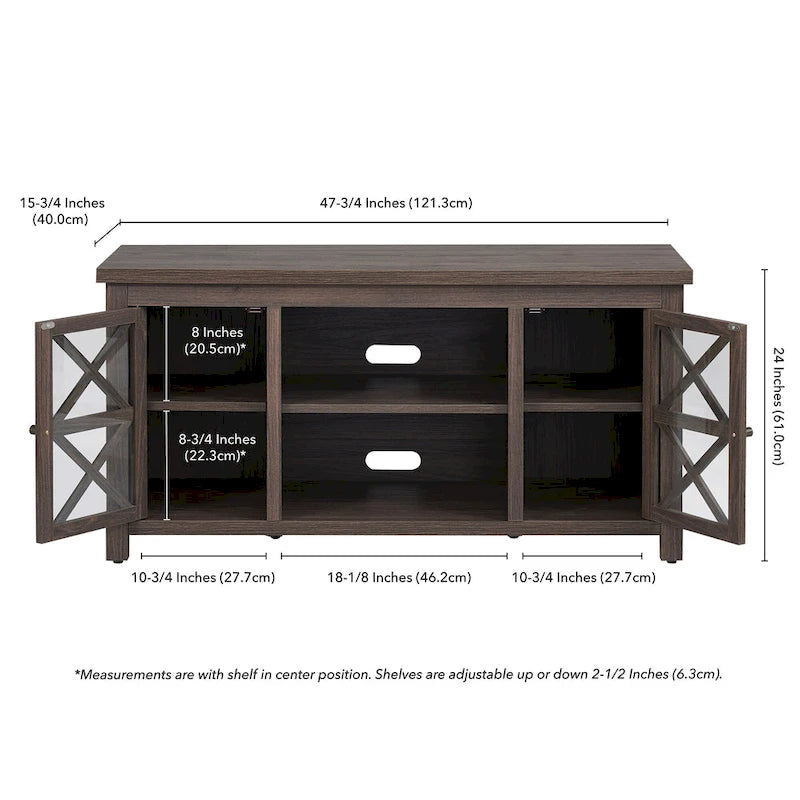 Mueble para TV de 47 pulgadas con armarios de almacenamiento