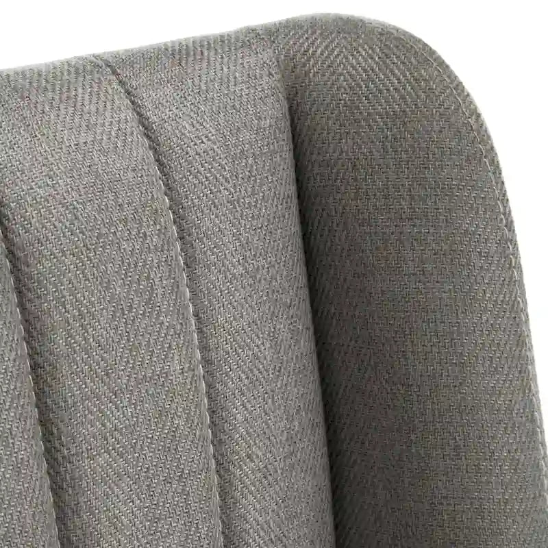 Silla de Comedor de Tela con Acabado Dorado (Juego de 2)