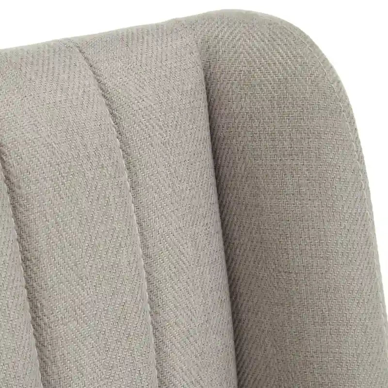 Silla de Comedor de Tela con Acabado Dorado (Juego de 2)