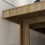 Mesa de conferencia grande de 220 x 120 cm con patas metálicas