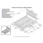 Cama Queen con Plataforma, Cabecero y 2 Cajones de Almacenamiento en Gris