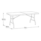 Mesa plegable multiusos de resina de 1,8 m