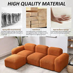 Sofá seccional modular en forma de L con chaise longue, 3 plazas
