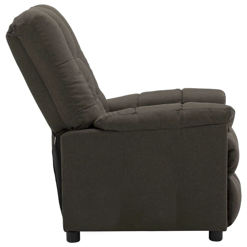 Sillón reclinable de tela - Gris topo, 29.1 x 38.9 x 40.1 pulg.