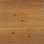 Mesa de centro ovalada con tablero de madera de abeto y base de metal - 48.8"An. x 25.2"Prof. x 16"Al.