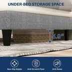 Base de cama tapizada con cabecero – Individual/Matrimonial/Queen