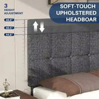 Base de cama tapizada con cabecero – Individual/Matrimonial/Queen