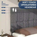 Base de cama tapizada con cabecero – Individual/Matrimonial/Queen