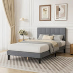 Base de cama tapizada con cabecero – Individual/Matrimonial/Queen