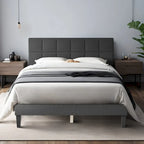 Base de cama tapizada con cabecero – Individual/Matrimonial/Queen