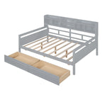 Cama nido doble con cajones de almacenamiento y estante de noche