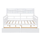 Cama nido doble con cajones de almacenamiento y estante de noche
