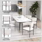 LeisureMod Juego de 2 sillas de comedor tapizadas con diseño de respaldo abierto, estructura de hierro con recubrimiento en polvo, Colección Cyril para comedor, cocina, bistró, cafetería