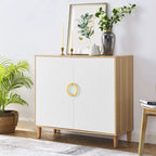 Mueble de Almacenamiento Independiente con 2 Puertas y Estantes Ajustables