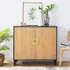 Mueble de Almacenamiento Independiente con 2 Puertas y Estantes Ajustables