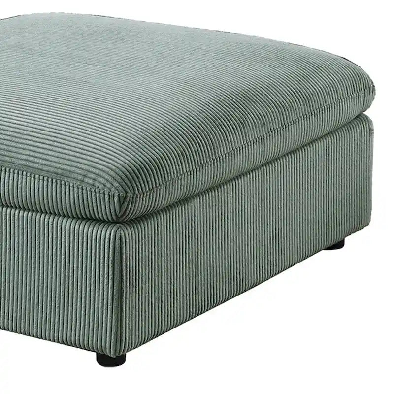 Sofá modular seccional de 8 piezas con otomana, tapizado en pana