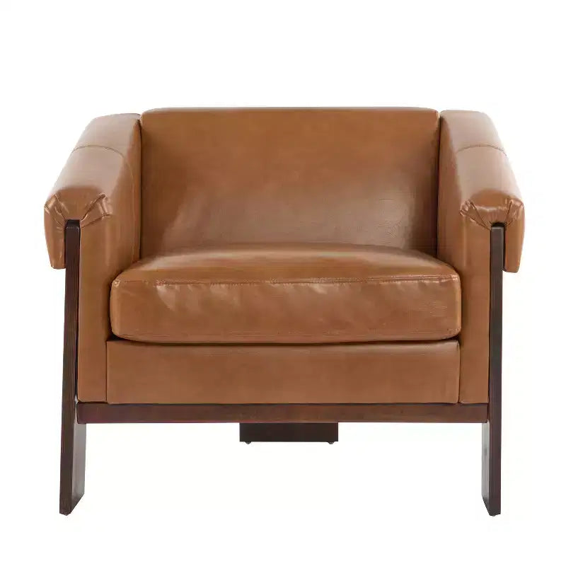 Christopher Knight Home Logan Silla decorativa tapizada de madera moderna de mediados de siglo