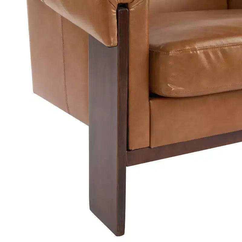Christopher Knight Home Logan Silla decorativa tapizada de madera moderna de mediados de siglo