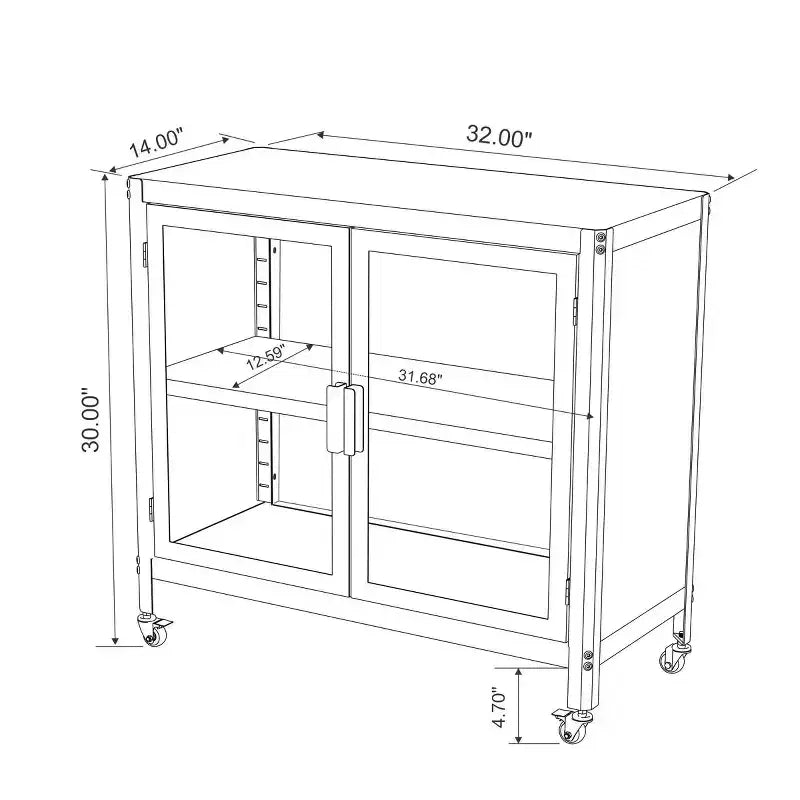 Armario metálico con ruedas y 2 puertas - Room Essentials