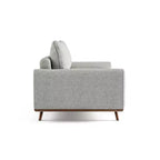 HOGARES: Interior + Exterior Sofá Gubera de 82" estilo Mid-Century con Tapicería de Mezcla de Algodón y Lino y Cojines de Mezcla de Plumas