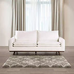 HOGARES: Interior + Exterior Sofá Gubera de 82" estilo Mid-Century con Tapicería de Mezcla de Algodón y Lino y Cojines de Mezcla de Plumas