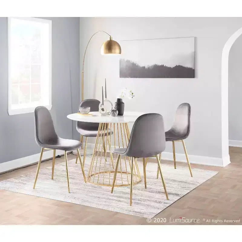 Juego de 2 sillas de comedor contemporáneas Pebble - LumiSource