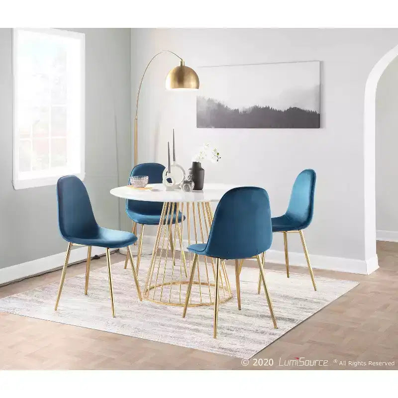 Juego de 2 sillas de comedor contemporáneas Pebble - LumiSource