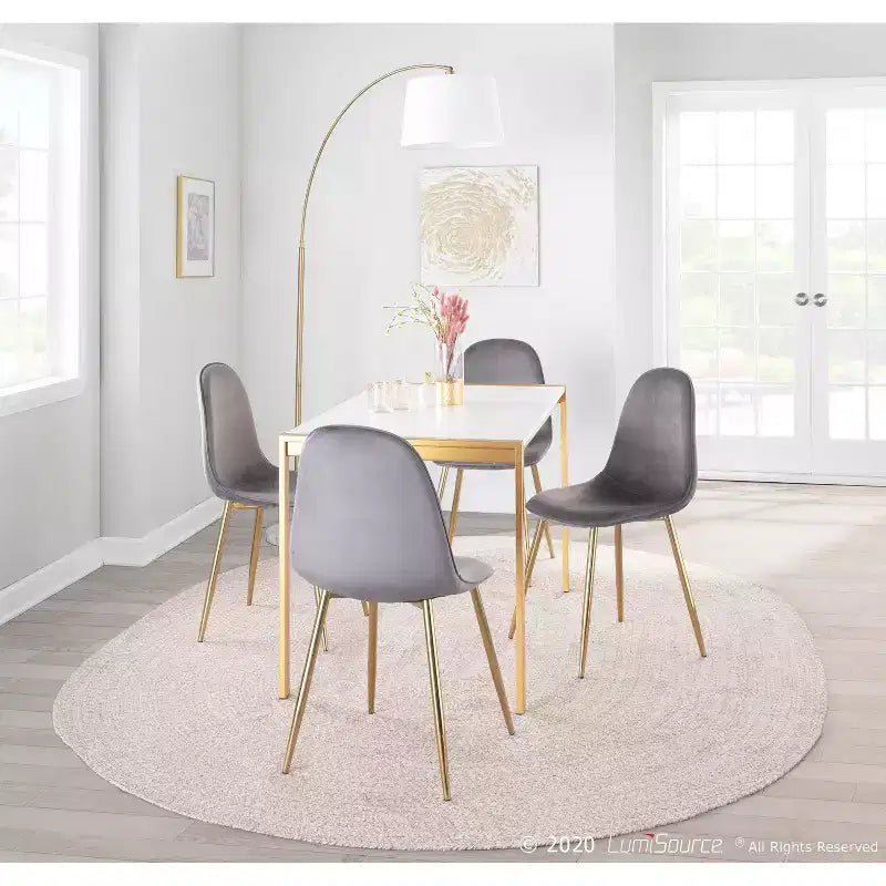 Juego de 2 sillas de comedor contemporáneas Pebble - LumiSource