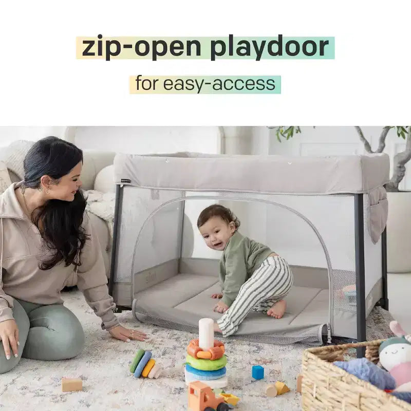 Parque infantil plegable con una mano, moisés y cambiador plegable Joie Sesame LX